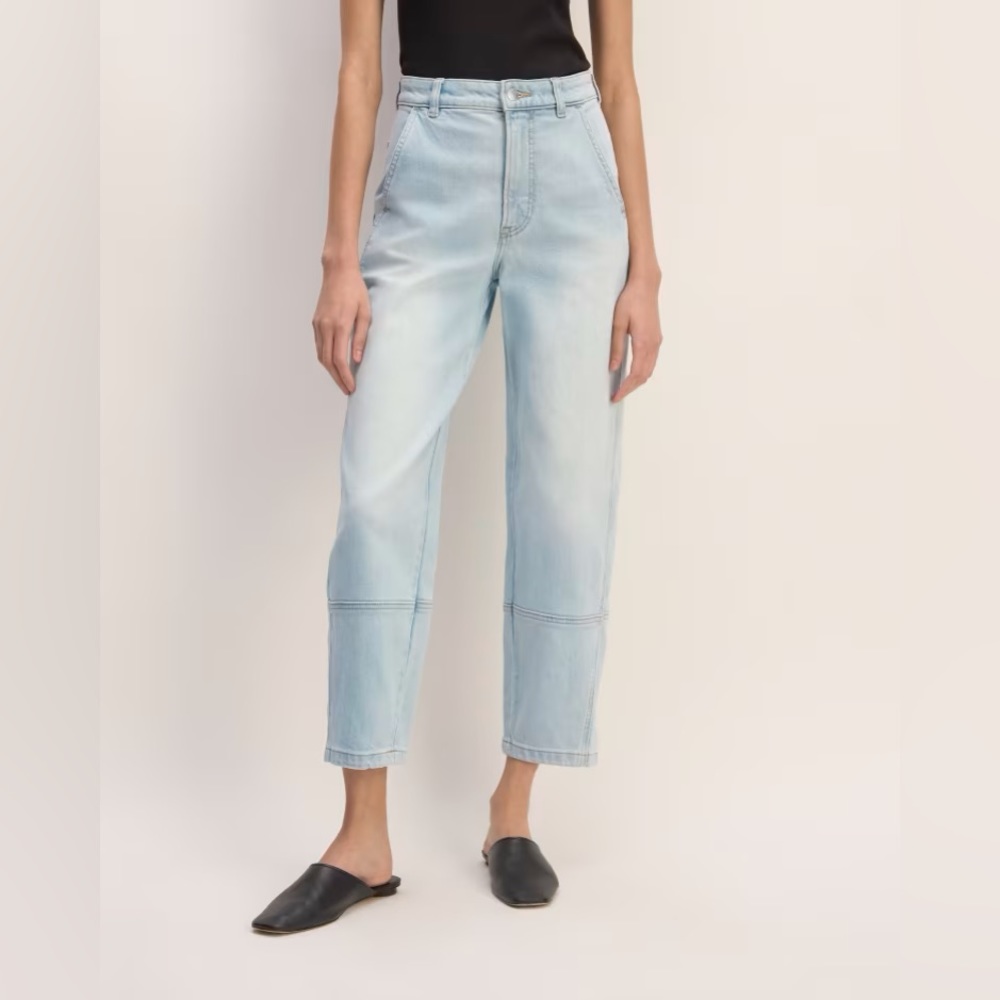 Everlane Utility Barrel Pant Jean Denim Fog Light Wash 27 EUC